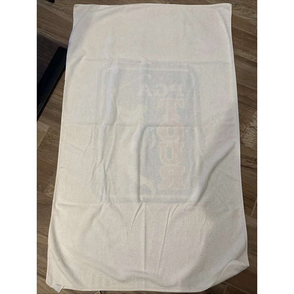 PGA Tour Vintage White Beach Bath Towel Golf Open Logo Blue Red Thick Large